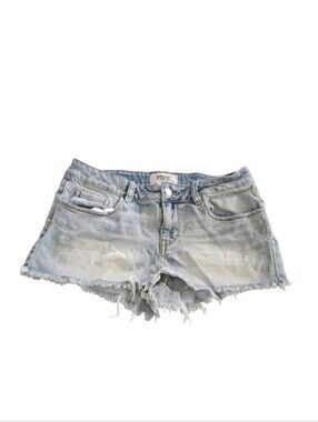 PINK Victoria's Secret Distressed Light Wash Cut Off Shorts